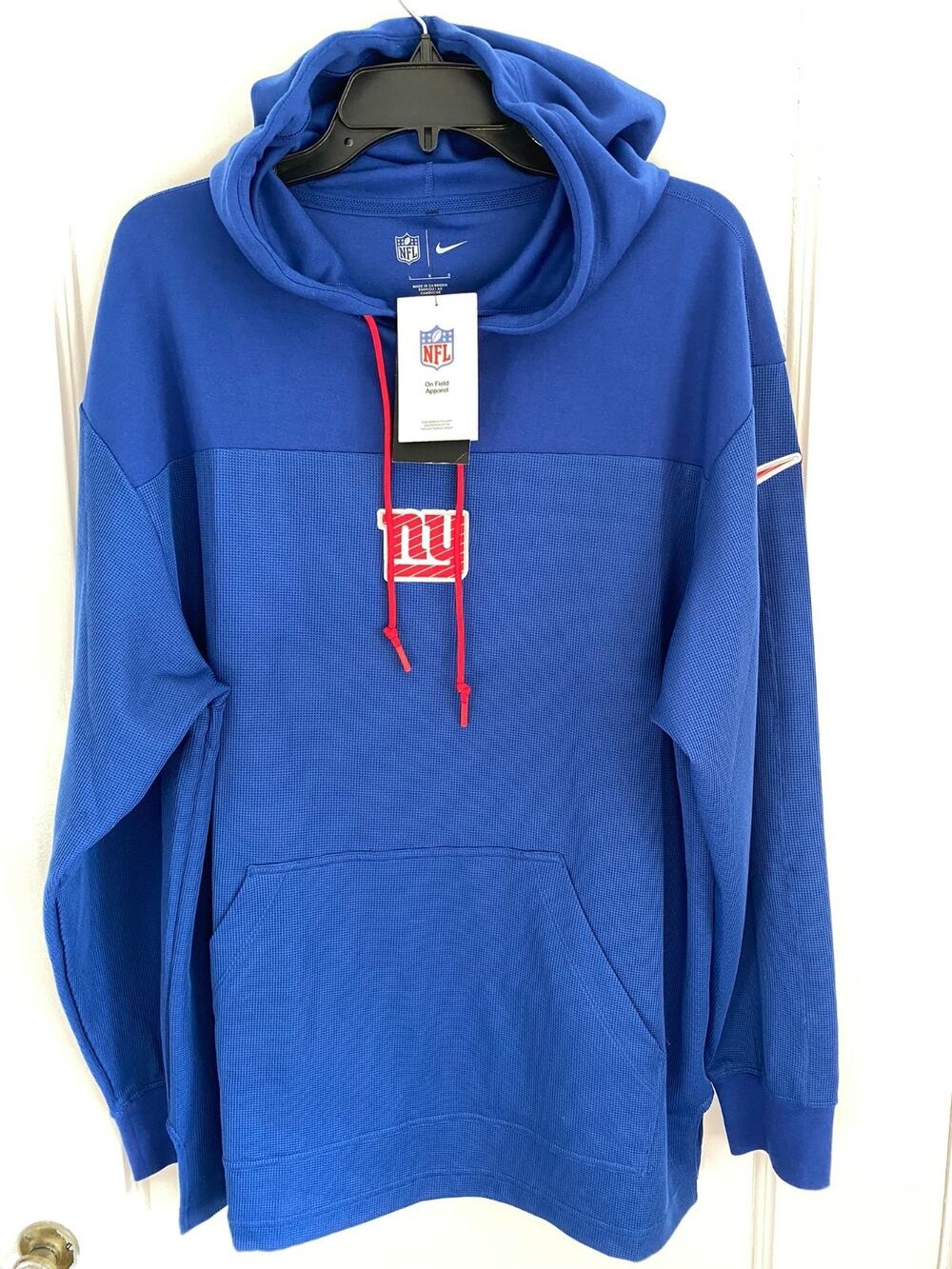 NWT Nike NY Giants Sideline On Field Apparel Hoodie Men's Large Loose Fit